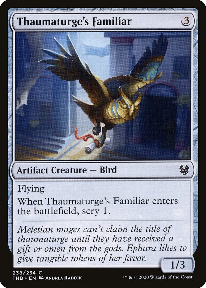 Thaumaturge's Familiar – Common Magic: The Gathering card from Theros Beyond Death (#238)