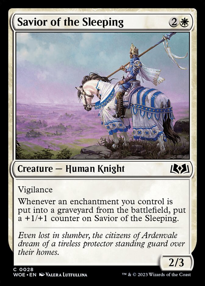 Savior of the Sleeping – Common Magic: The Gathering card from Wilds of Eldraine (#28)