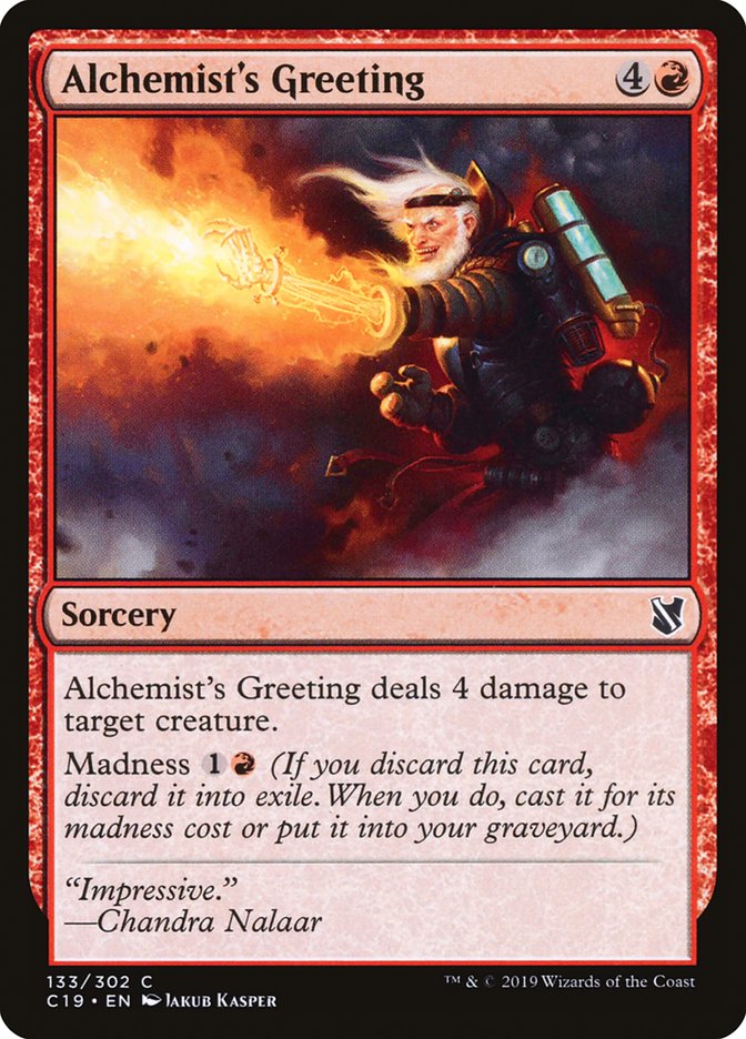 Alchemist's Greeting – Common Magic: The Gathering card from Commander 2019 (#133)