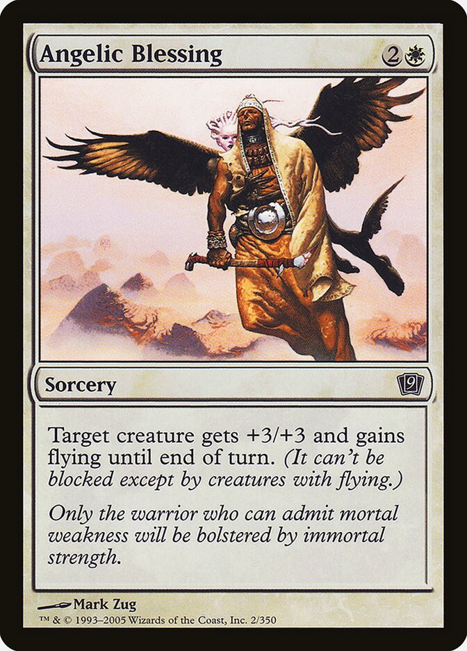 Angelic Blessing – Common Magic: The Gathering card from Ninth Edition (#2★)
