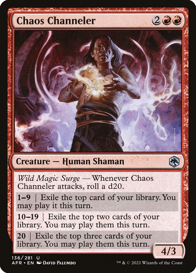 Chaos Channeler – Uncommon Magic: The Gathering card from Adventures in the Forgotten Realms (#136)