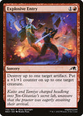 Explosive Entry – Common Magic: The Gathering card from Kamigawa: Neon Dynasty (#139)