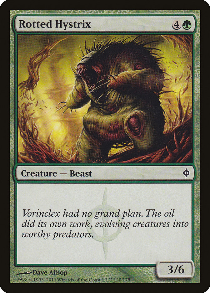 Rotted Hystrix – Common Magic: The Gathering card from New Phyrexia (#120)