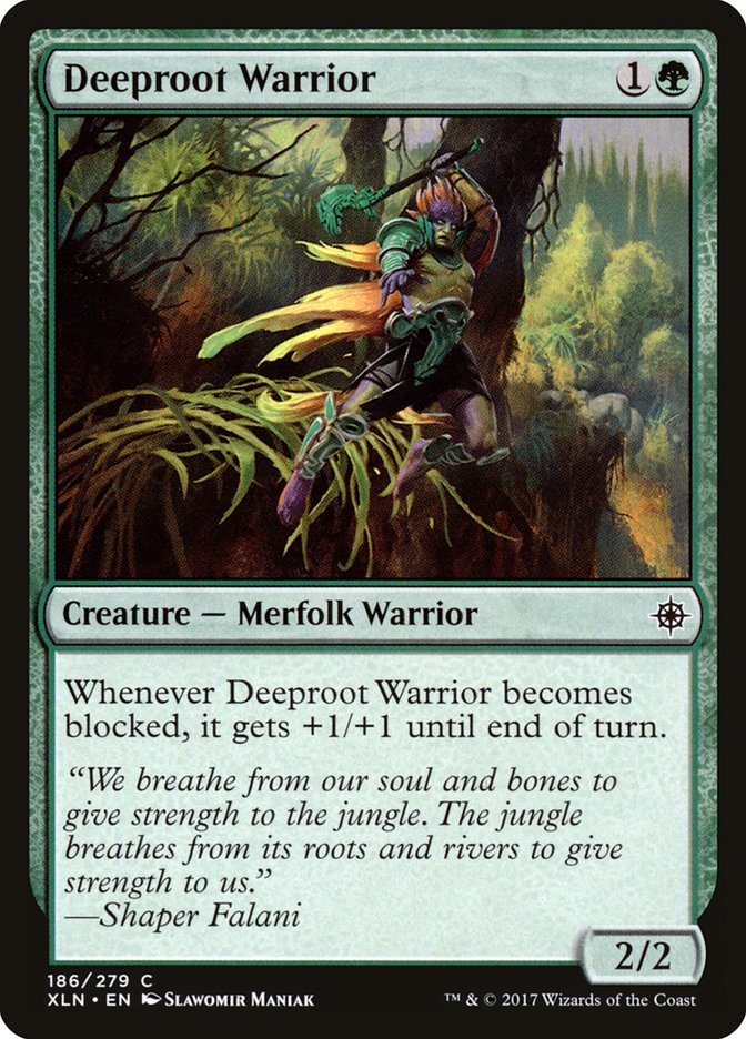 Deeproot Warrior – Common Magic: The Gathering card from Ixalan (#186)