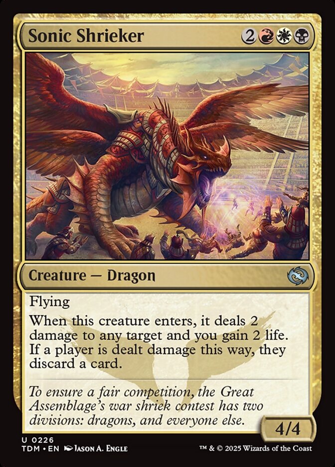 Sonic Shrieker – Uncommon Magic: The Gathering card from Tarkir: Dragonstorm (#226)