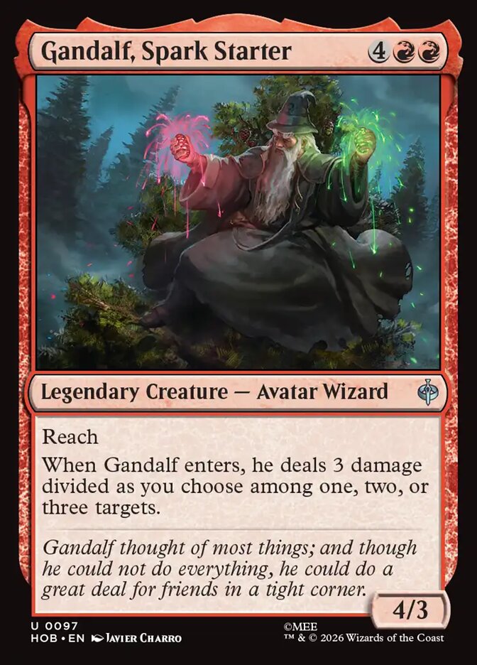 Gandalf, Spark Starter – Uncommon Magic: The Gathering card from The Hobbit (#97)