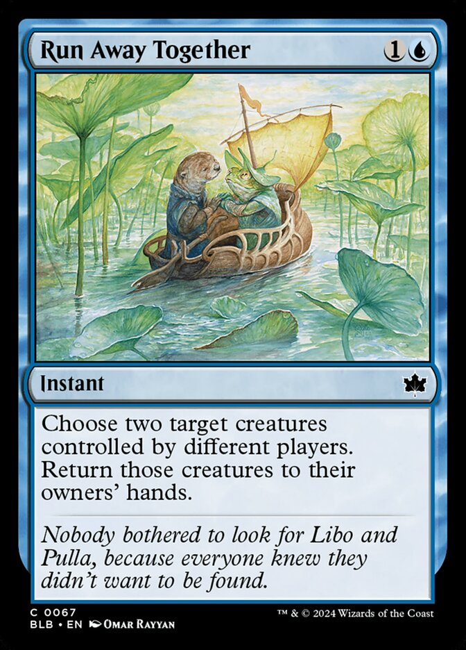 Run Away Together – Common Magic: The Gathering card from Bloomburrow (#67)