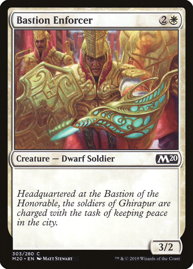 Bastion Enforcer – Common Magic: The Gathering card from Core Set 2020 (#303)