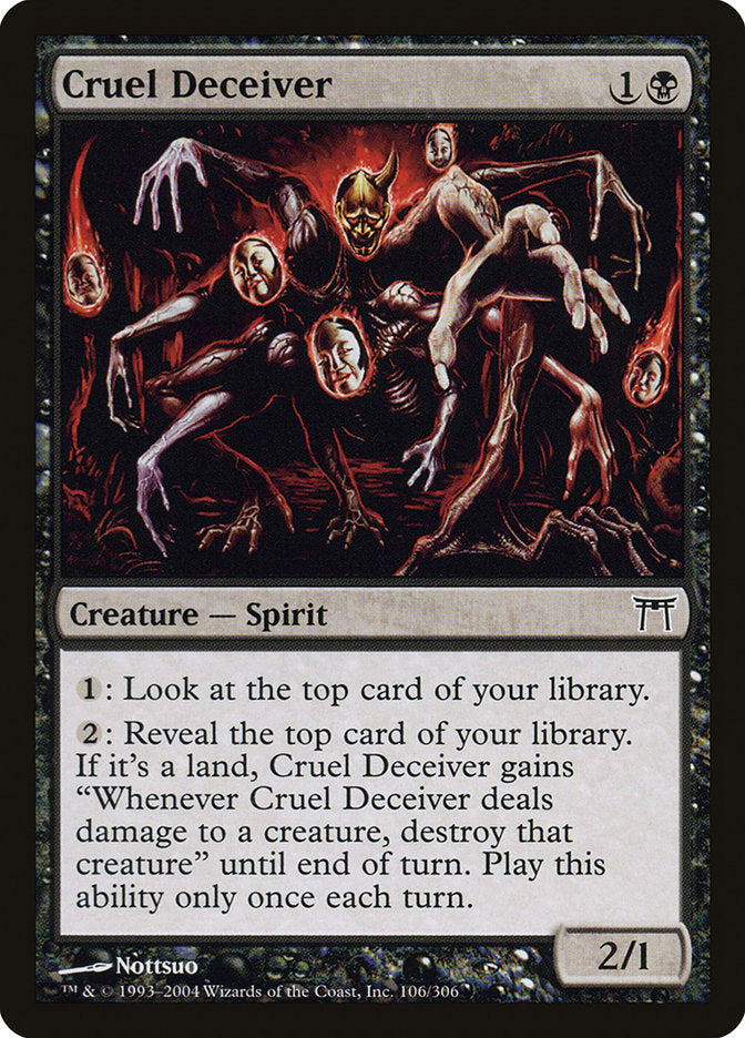 Cruel Deceiver – Common Magic: The Gathering card from Champions of Kamigawa (#106)