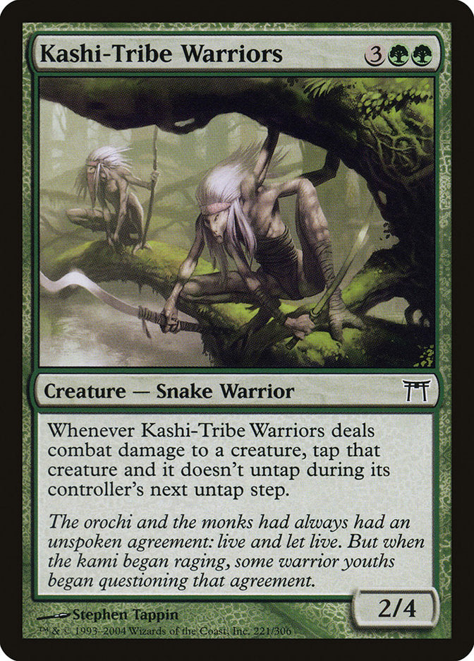 Kashi-Tribe Warriors – Common Magic: The Gathering card from Champions of Kamigawa (#221)