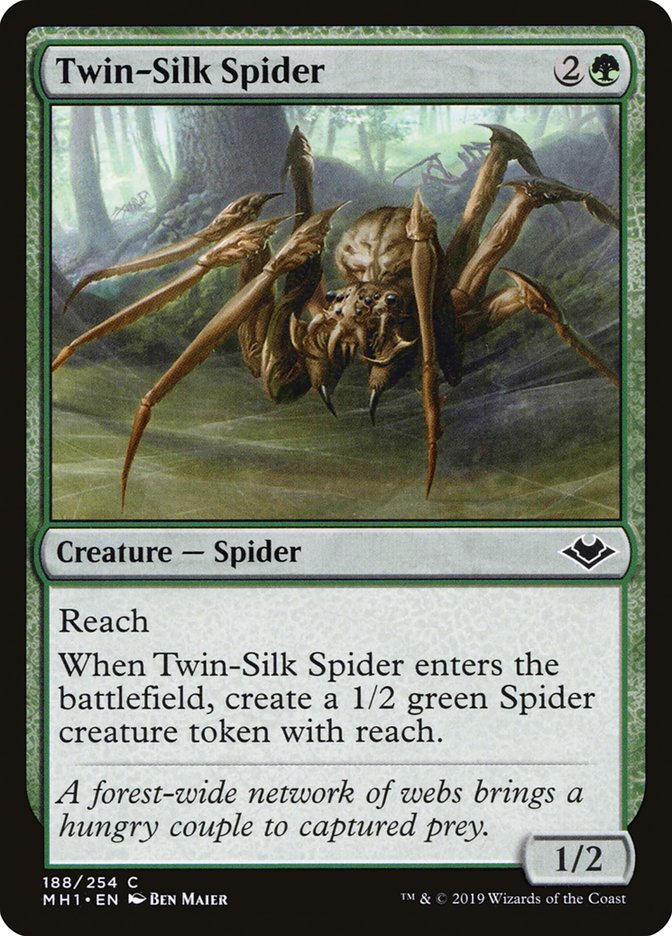 Twin-Silk Spider – Common Magic: The Gathering card from Modern Horizons (#188)