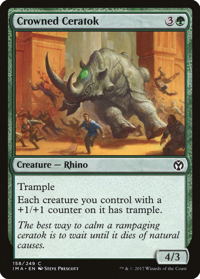 Crowned Ceratok – Common Magic: The Gathering card from Iconic Masters (#158)