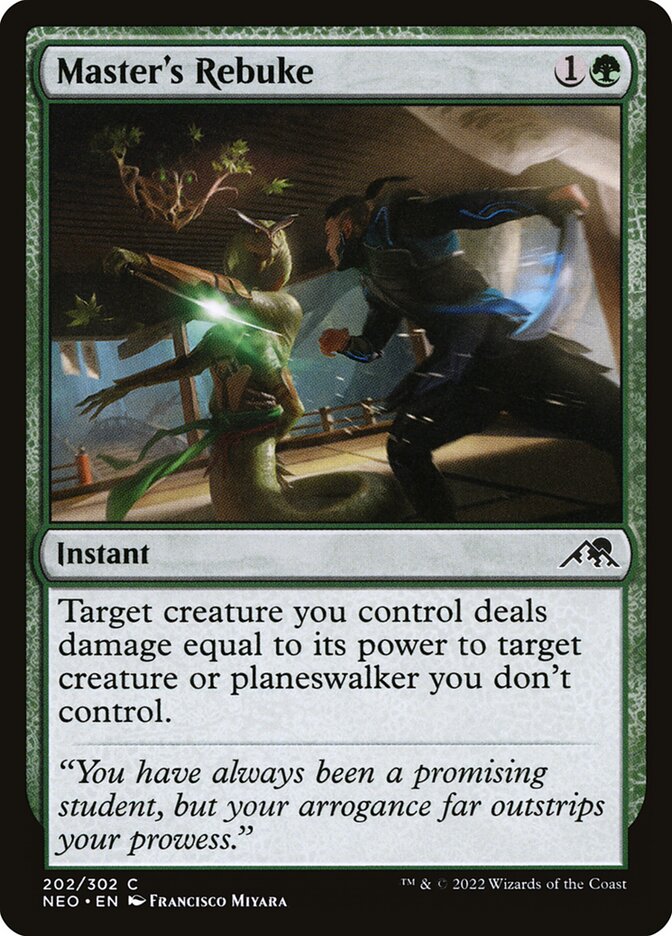 Master's Rebuke – Common Magic: The Gathering card from Kamigawa: Neon Dynasty (#202)