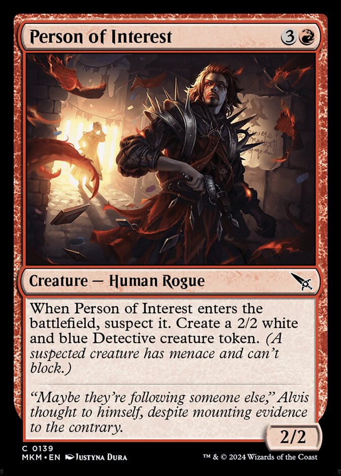 Person of Interest – Common Magic: The Gathering card from Murders at Karlov Manor (#139)