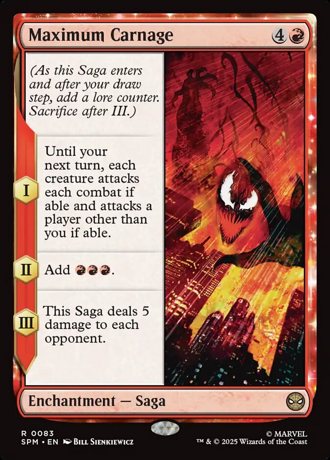 Maximum Carnage – Rare Magic: The Gathering card from Marvel's Spider-Man (#83)