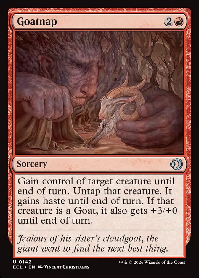 Goatnap – Uncommon Magic: The Gathering card from Lorwyn Eclipsed (#142)