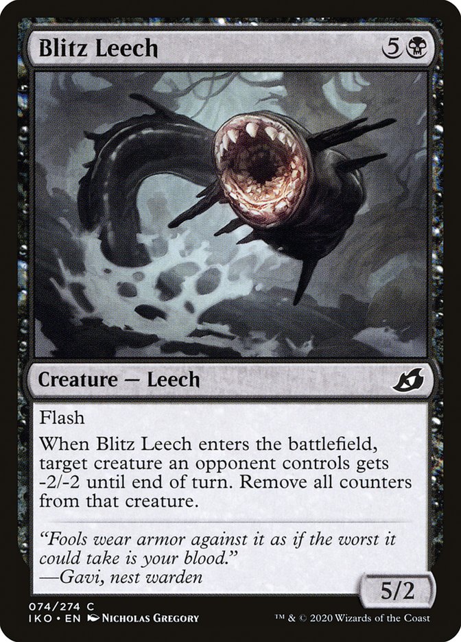 Blitz Leech – Common Magic: The Gathering card from Ikoria: Lair of Behemoths (#74)