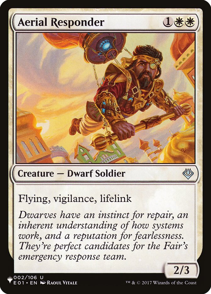 Aerial Responder – Uncommon Magic: The Gathering card from The List (#E01-2)