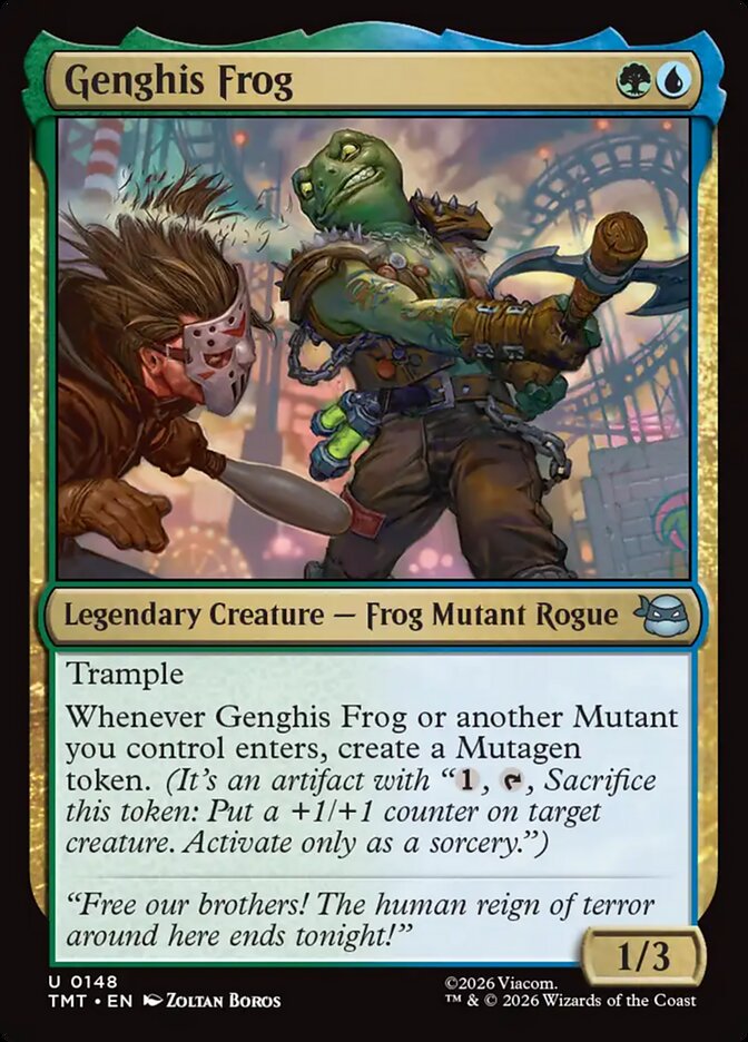Genghis Frog – Uncommon Magic: The Gathering card from Teenage Mutant Ninja Turtles (#148)