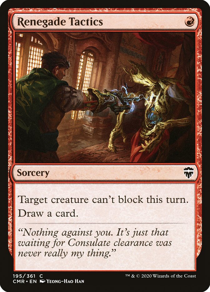 Renegade Tactics – Common Magic: The Gathering card from Commander Legends (#195)
