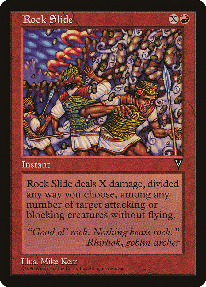 Rock Slide – Common Magic: The Gathering card from Visions (#92)