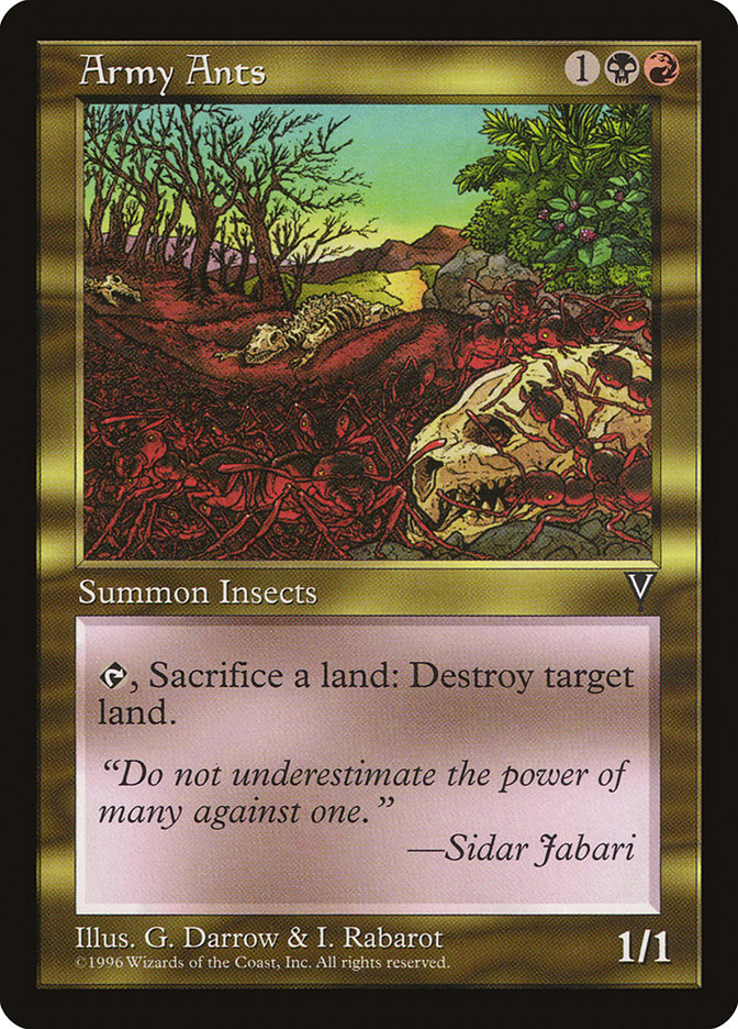 Army Ants – Uncommon Magic: The Gathering card from Visions (#126)