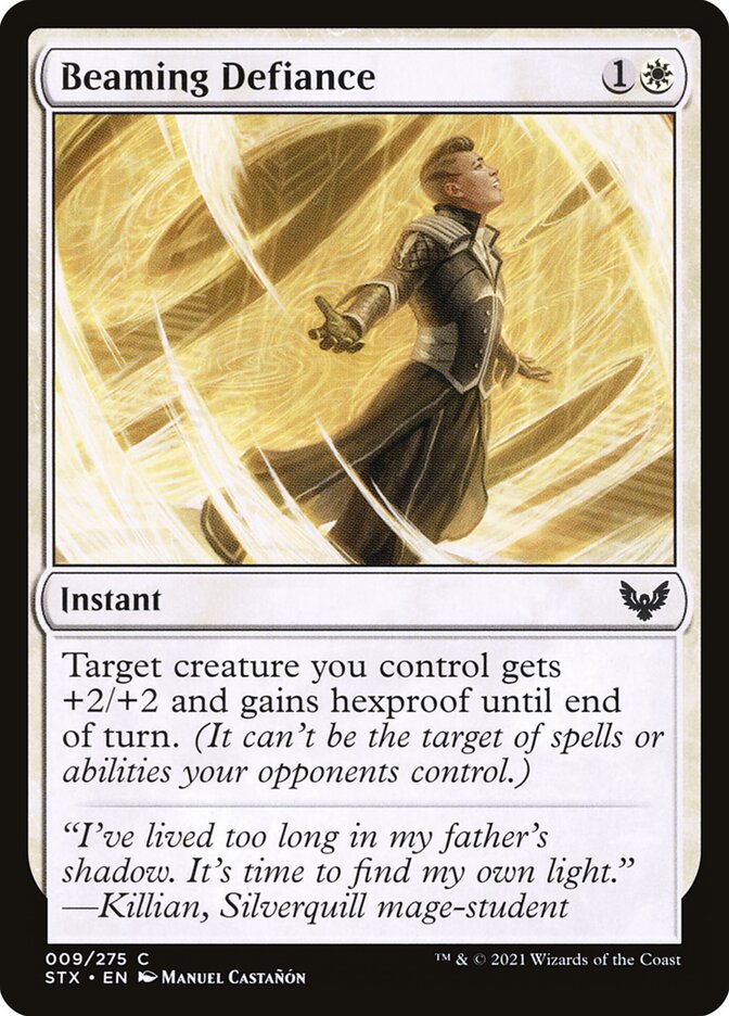 Beaming Defiance – Common Magic: The Gathering card from Strixhaven: School of Mages (#9)