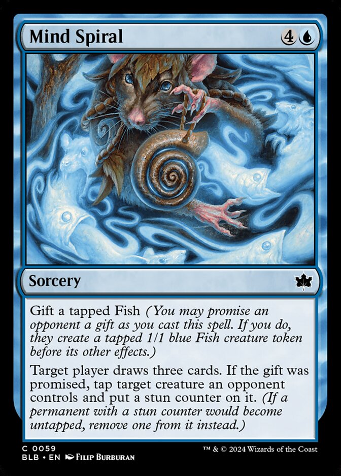 Mind Spiral – Common Magic: The Gathering card from Bloomburrow (#59)