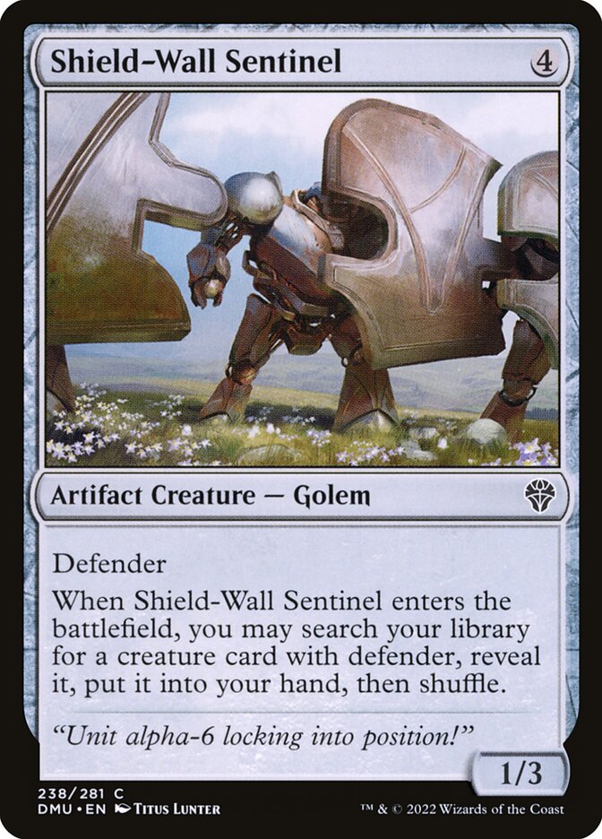 Shield-Wall Sentinel – Common Magic: The Gathering card from Dominaria United (#238)