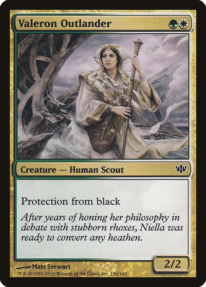 Valeron Outlander – Common Magic: The Gathering card from Conflux (#130)