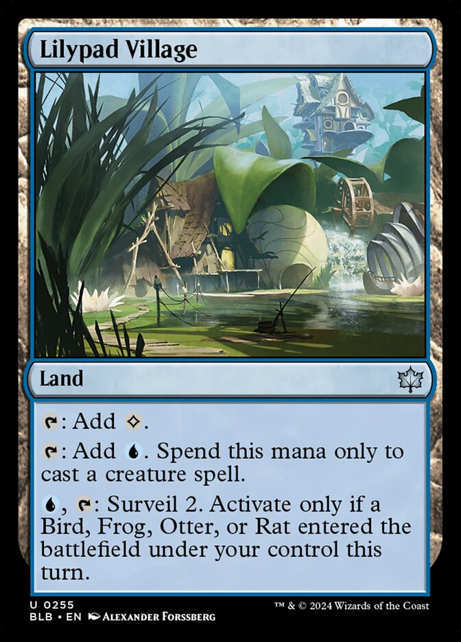 Lilypad Village – Uncommon Magic: The Gathering card from Bloomburrow (#255)