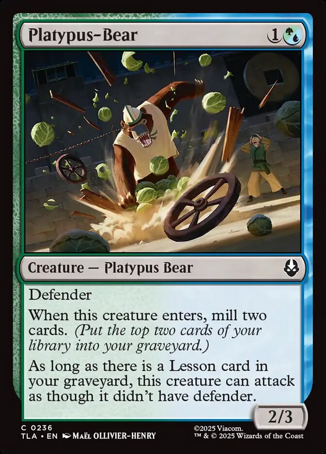 Platypus-Bear – Common Magic: The Gathering card from Avatar: The Last Airbender (#236)