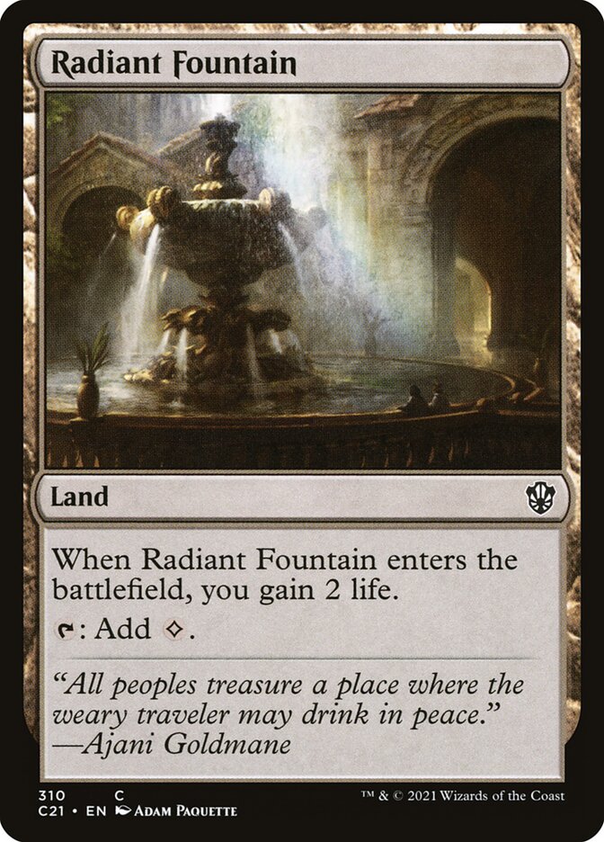 Radiant Fountain – Common Magic: The Gathering card from Commander 2021 (#310)