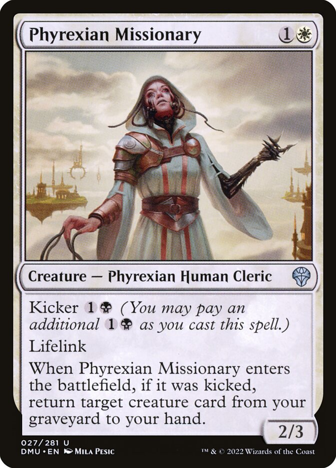 Phyrexian Missionary – Uncommon Magic: The Gathering card from Dominaria United (#27)