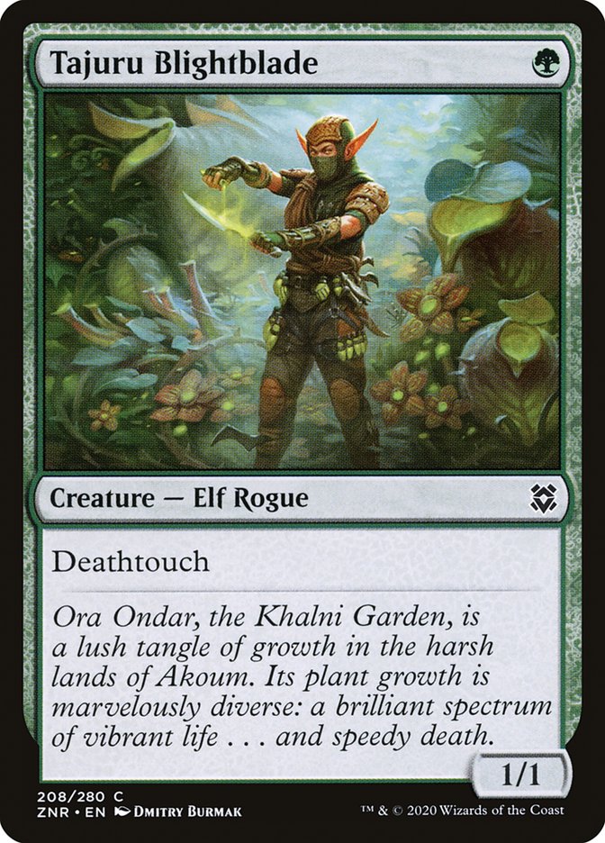 Tajuru Blightblade – Common Magic: The Gathering card from Zendikar Rising (#208)