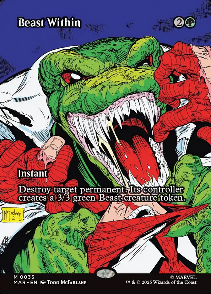 Beast Within – Mythic Magic: The Gathering card from Marvel Universe (#33)