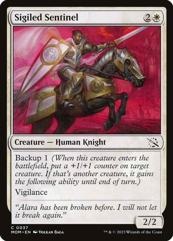 Sigiled Sentinel – Common Magic: The Gathering card from March of the Machine (#37)