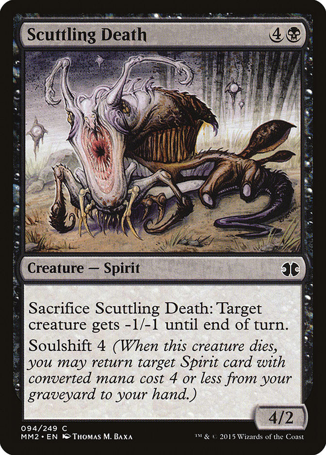 Scuttling Death – Common Magic: The Gathering card from Modern Masters 2015 (#94)