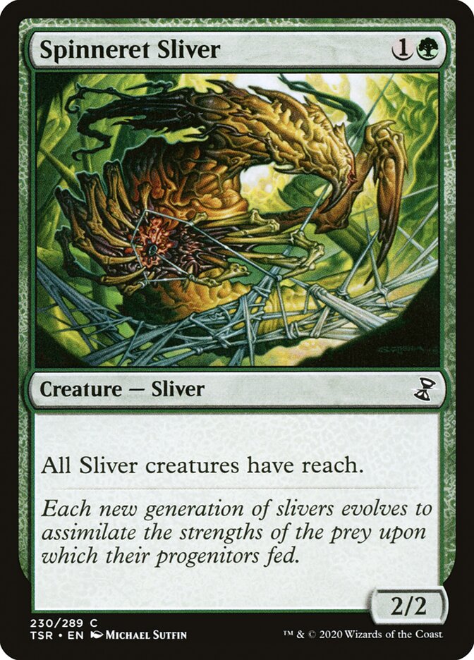 Spinneret Sliver – Common Magic: The Gathering card from Time Spiral Remastered (#230)