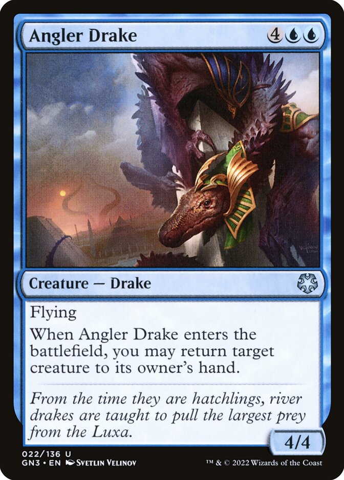 Angler Drake – Uncommon Magic: The Gathering card from Game Night: Free-for-All (#22)