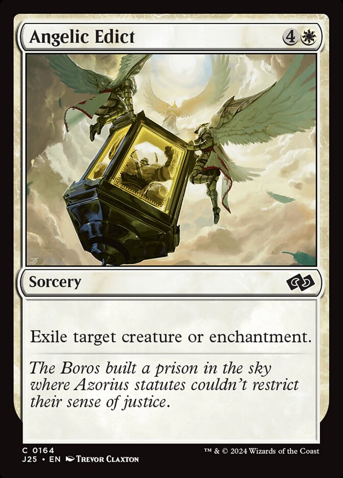 Angelic Edict – Common Magic: The Gathering card from Foundations Jumpstart (#164)