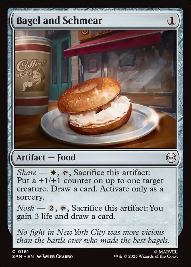 Bagel and Schmear – Common Magic: The Gathering card from Marvel's Spider-Man (#161)