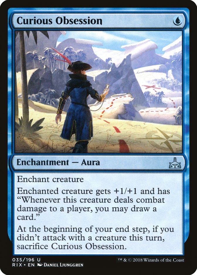 Curious Obsession – Uncommon Magic: The Gathering card from Rivals of Ixalan (#35)