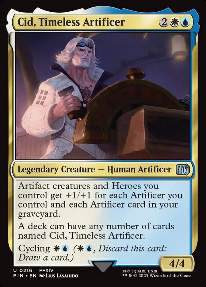 Cid, Timeless Artificer – Uncommon Magic: The Gathering card from Final Fantasy (#216)