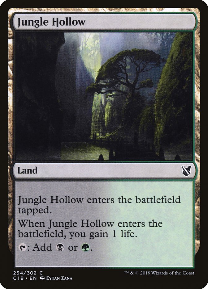 Jungle Hollow – Common Magic: The Gathering card from Commander 2019 (#254)