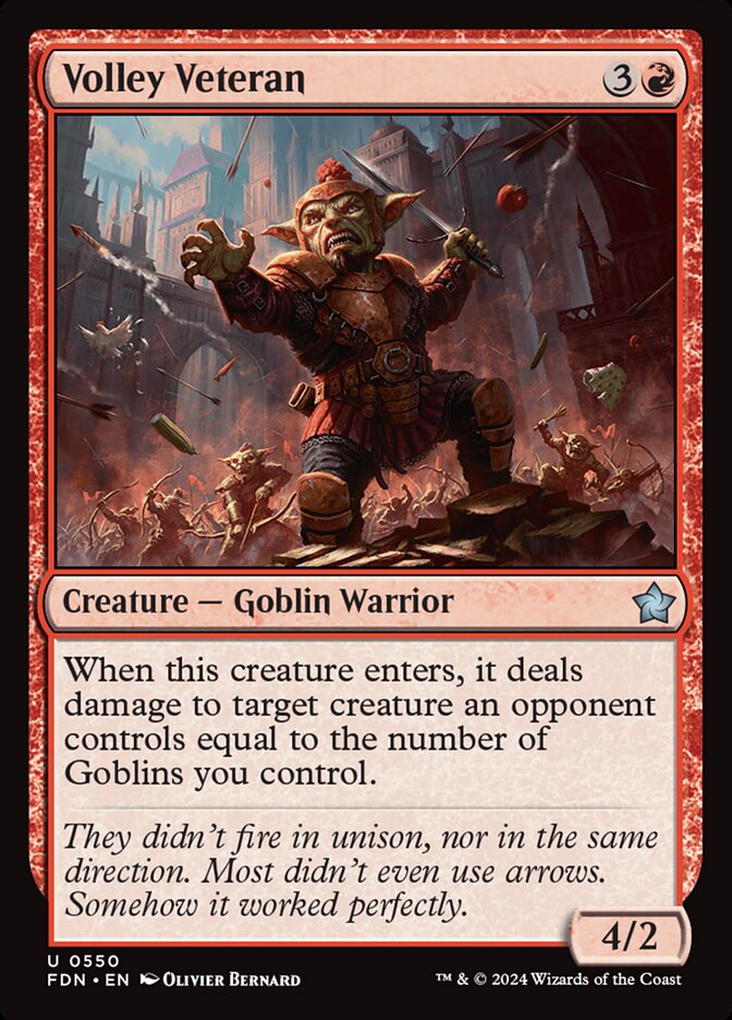 Volley Veteran – Uncommon Magic: The Gathering card from Foundations (#550)