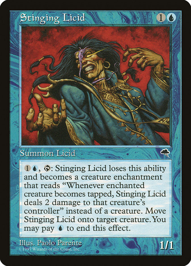 Stinging Licid – Uncommon Magic: The Gathering card from Tempest (#91)