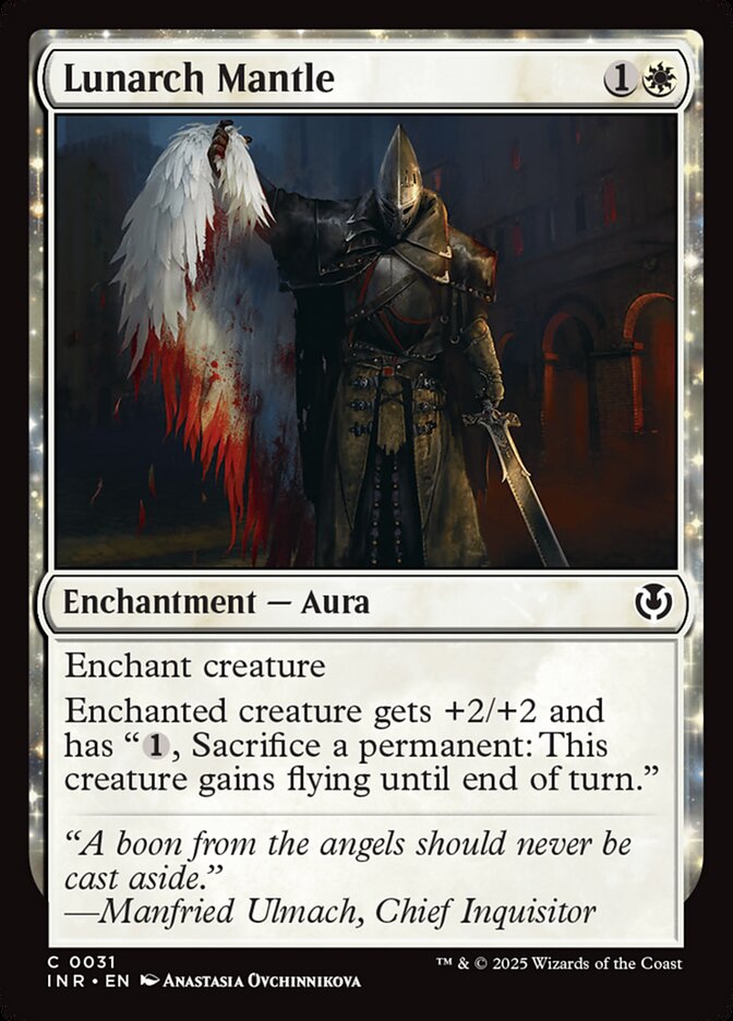 Lunarch Mantle – Common Magic: The Gathering card from Innistrad Remastered (#31)