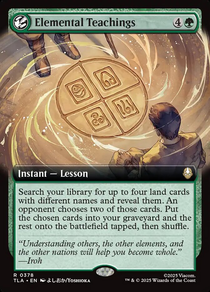 Elemental Teachings – Rare Magic: The Gathering card from Avatar: The Last Airbender (#378)