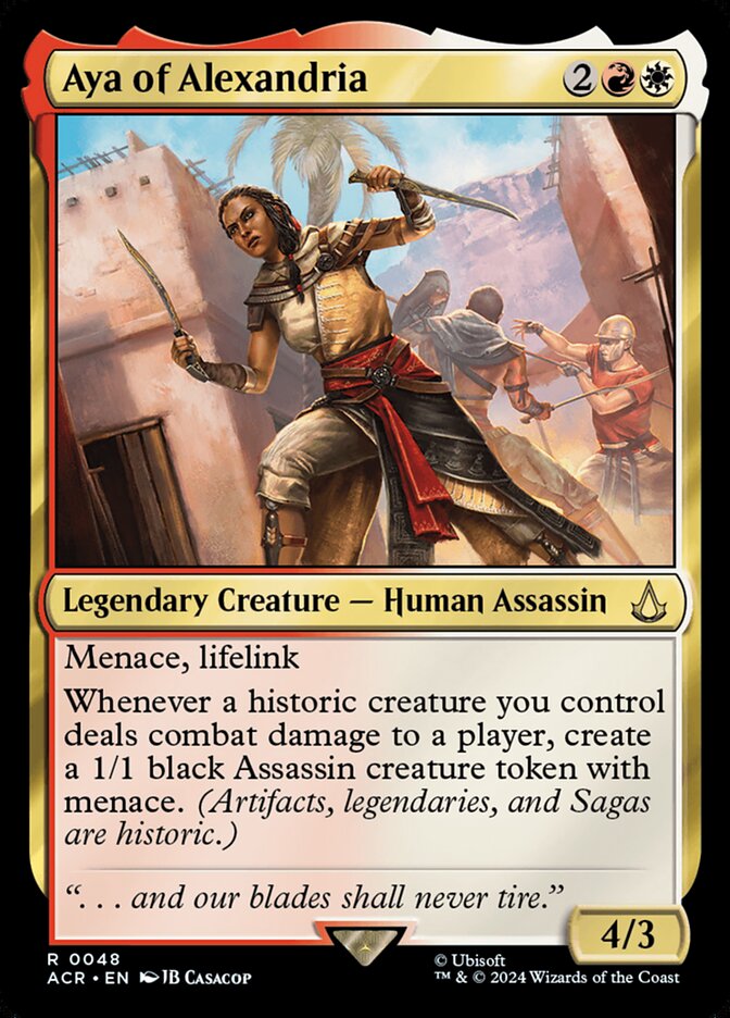 Aya of Alexandria – Rare Magic: The Gathering card from Assassin's Creed (#48)